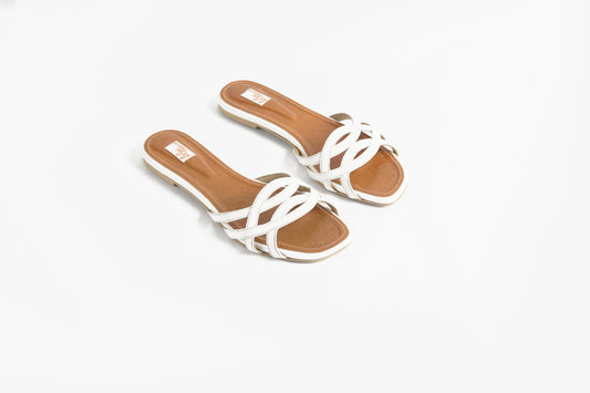 Leather Sandals with Stylish Criss-Cross Strap