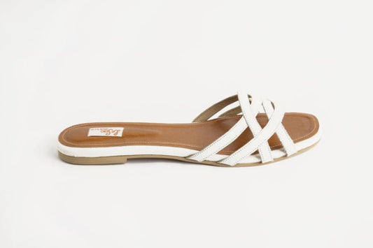 Leather Sandals with Stylish Criss-Cross Strap