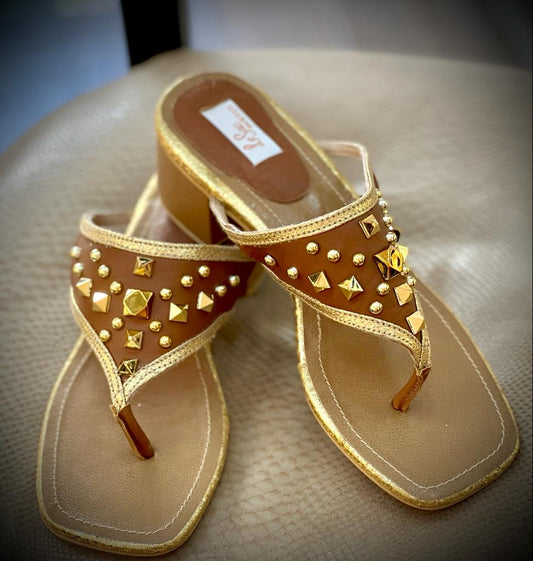 Studded Tan Sandals